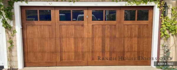 four wooden ranch style doors