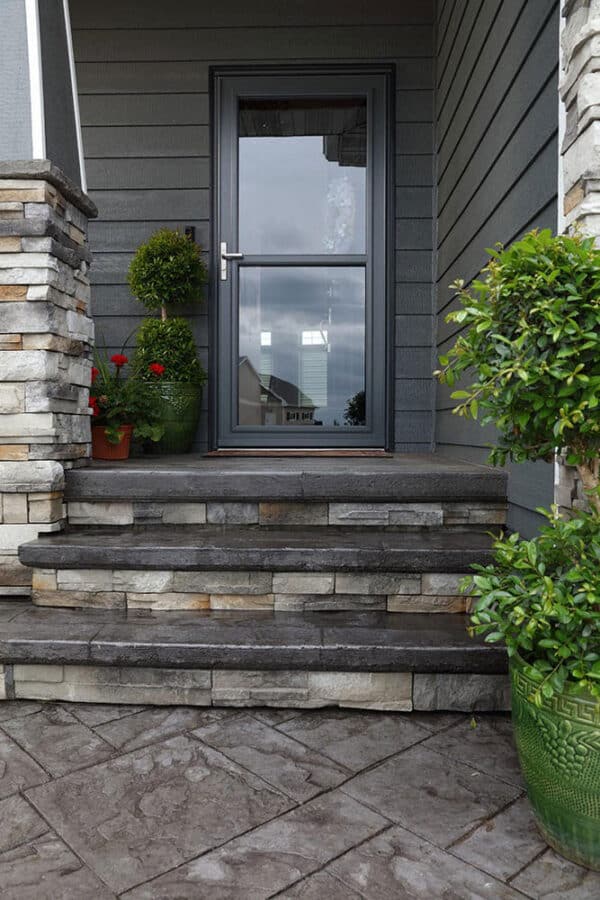 stone front steps
