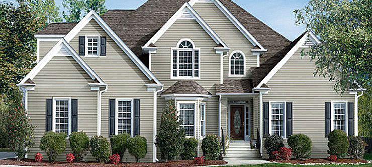 2 story house with beautiful siding