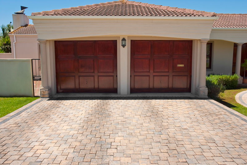 traditional home with double garage