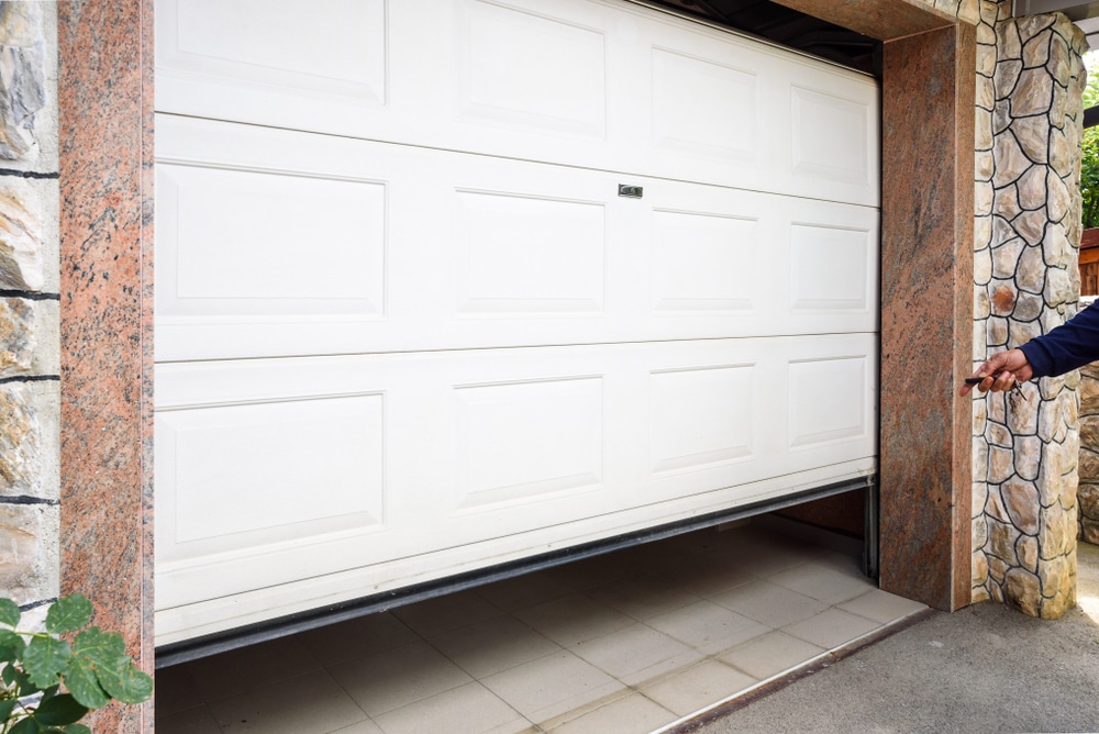sagging uneven garage door